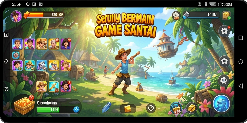 Tampilan gameplay menawan dari 555F yang menghibur.
