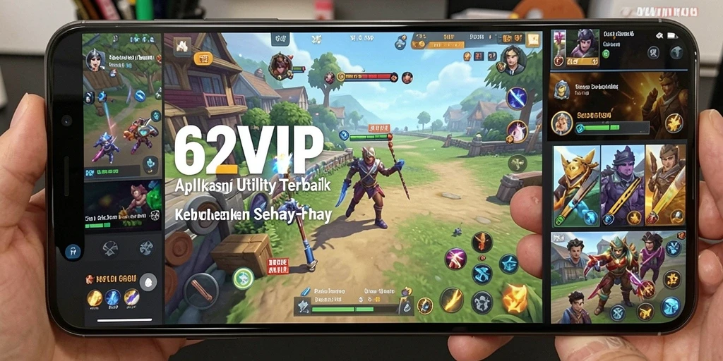 Screenshot utama dari aplikasi 62VIP yang menunjukkan fitur optimasi perangkat.