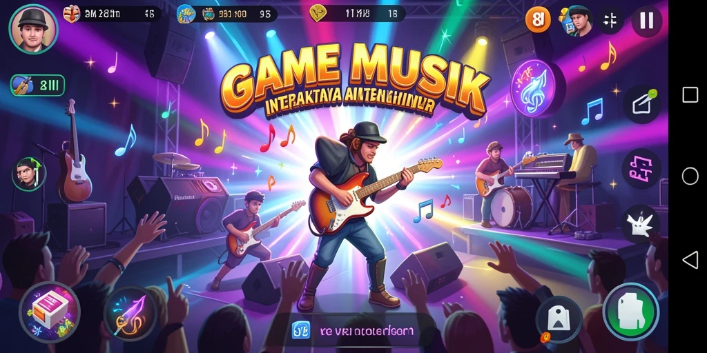 Tampilan gameplay 8II yang menampilkan keseruan berinteraksi dengan musik.