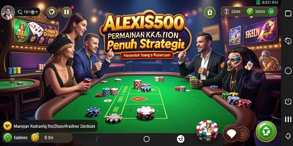 Tampilan menarik dari gameplay ALEXIS500 dalam suasana Kasino yang seru.
