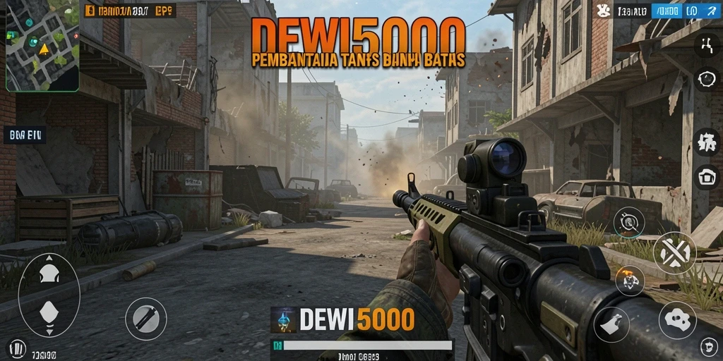 Gameplay intens di DEWI5000 yang menampilkan pertempuran mendebarkan.