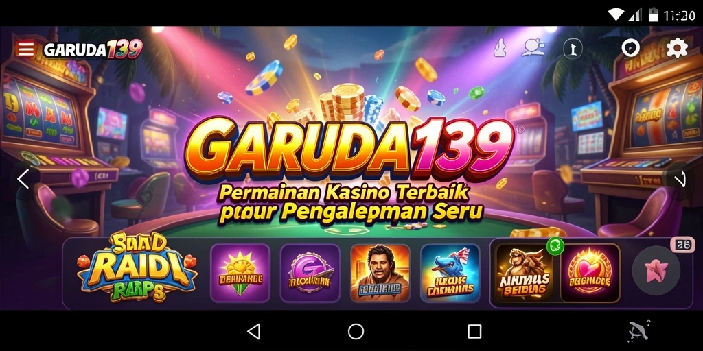 Screenshot GARUDA138 menampilkan gameplay Kasino yang seru dan mendebarkan.
