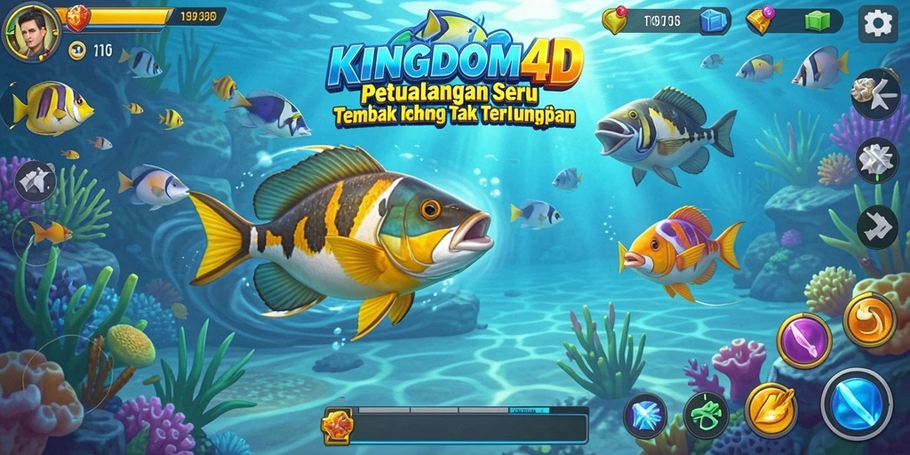 Tampilan spektakuler saat menembak ikan di KINGDOM4D.
