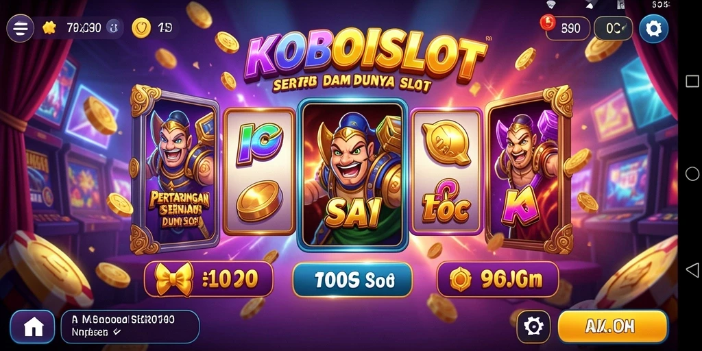 Tangkapan layar KOBOISLOT menampilkan pertarungan mendebarkan antar karakter.