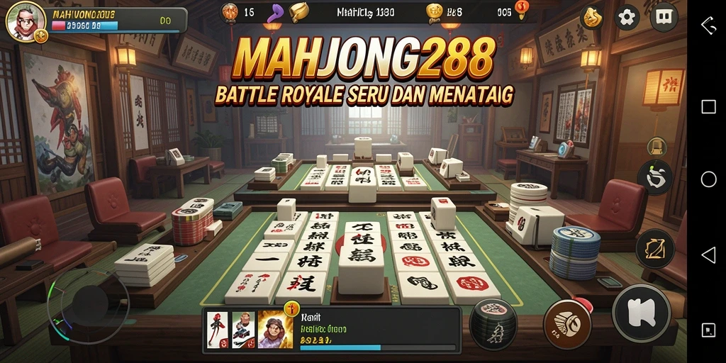 Gambaran gameplay seru di MAHJONG288 dengan pertempuran intens.