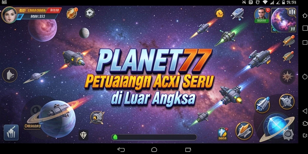 Tangkapan layar aksi seru dalam game PLANET77