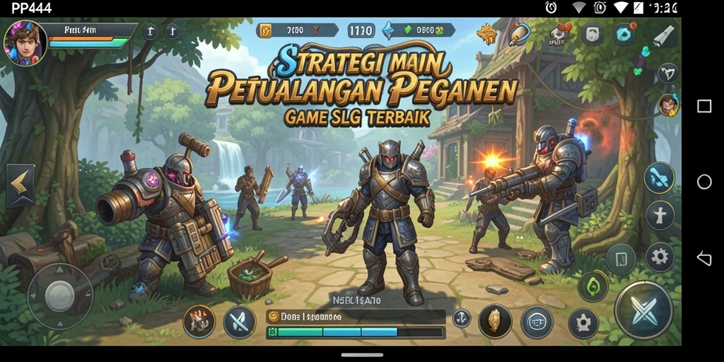 Screenshot gameplay PP444 menunjukkan aksi strategis dalam pertempuran.