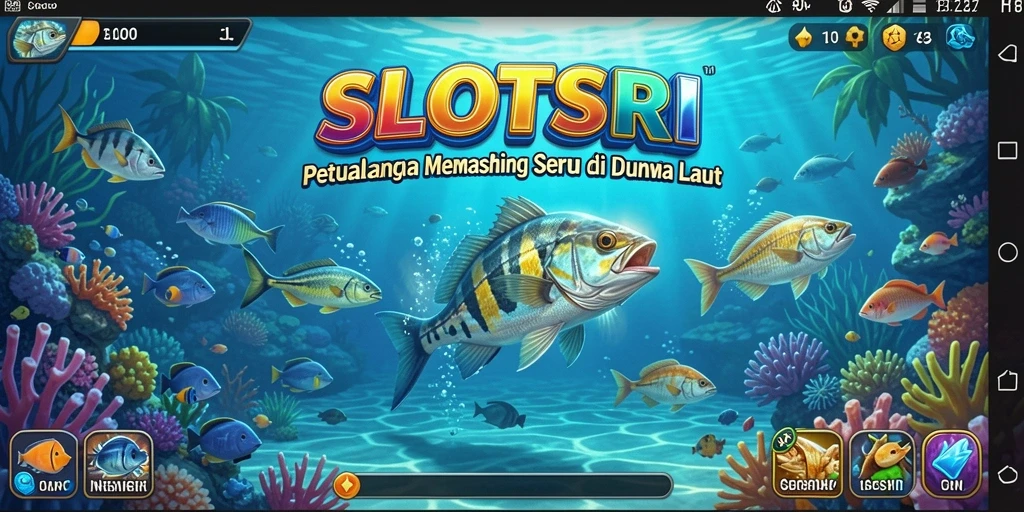 Tampilan seru dari gameplay SLOTSRI yang penuh aksi memancing.