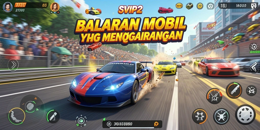 Gameplay balapan mobil yang mendebarkan di SVIP2.