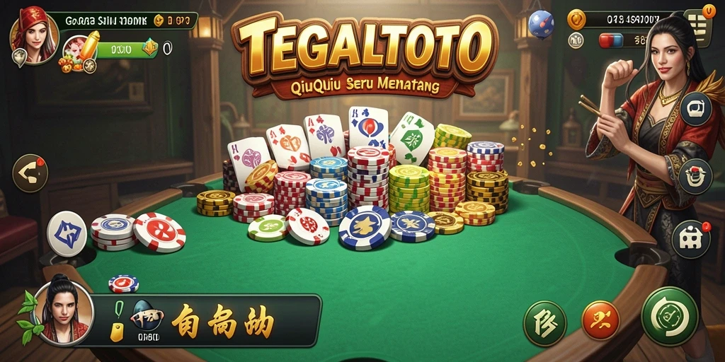 Screenshot gameplay TEGALTOTO dengan suasana permainan QiuQiu yang menegangkan.