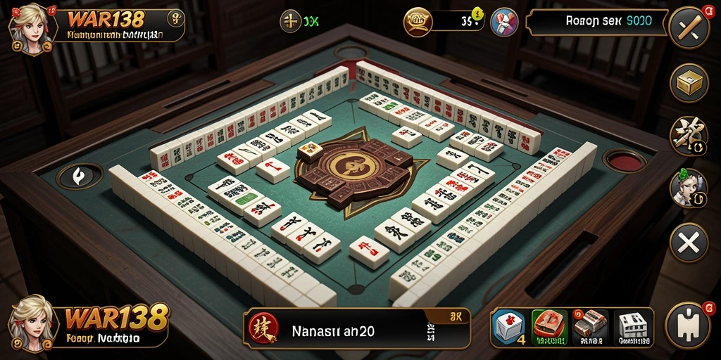 Screenshot menampilkan gameplay Mahjong yang menarik dan interaktif dari WAR138.