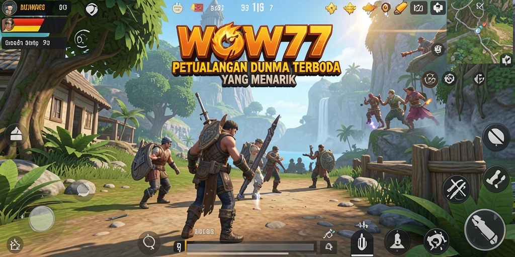 Tangkapan layar menunjukkan pengalaman gameplay menakjubkan di dunia Open World WOW77.