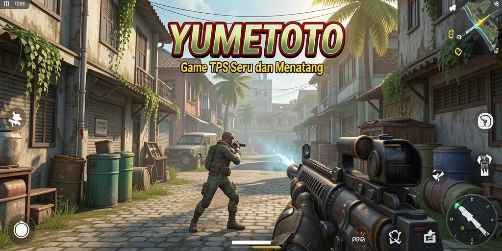 Tangkapan layar gameplay seru di YUMETOTO dengan karakter bertarung.